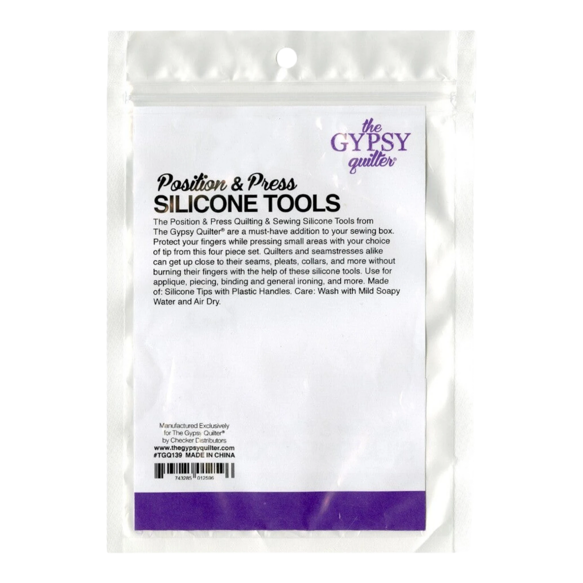 Position, Press, Quilting and Sewing Silicone Tools 4ct , crafting and sewing tasks