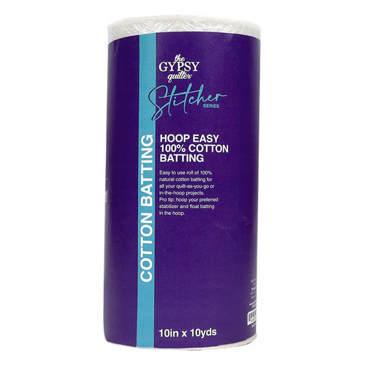 Gypsy Quilter - Cotton Batting - 254 mm wide for patchwork, quilting and sewing