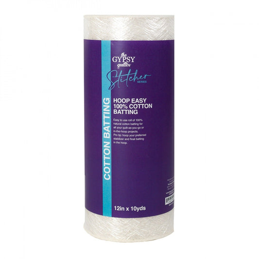 Gypsy Quilter - Cotton Batting - 254 mm wide for patchwork, quilting and sewing