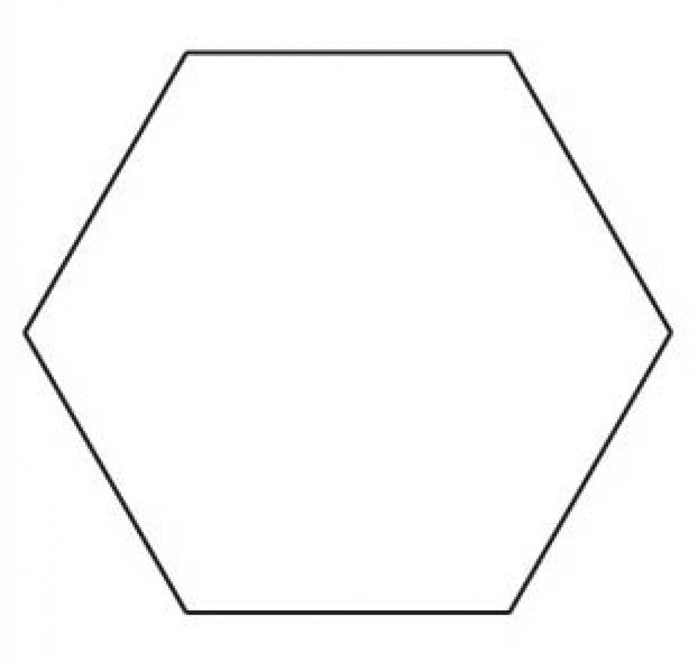 Hexagon Template - 25 mm for precise cutting, marking and patchwork