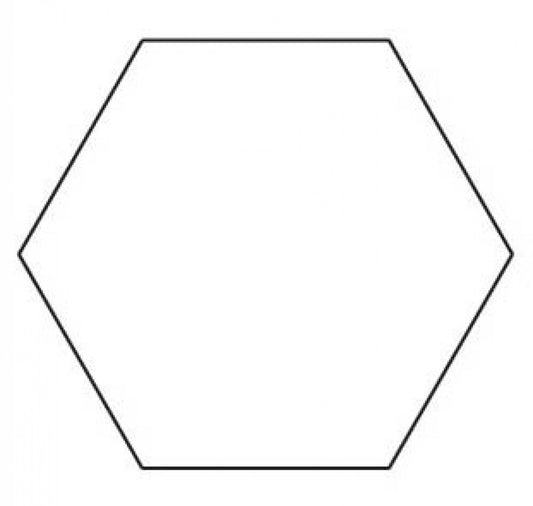 Hexagon Template - 25 mm for precise cutting, marking and patchwork