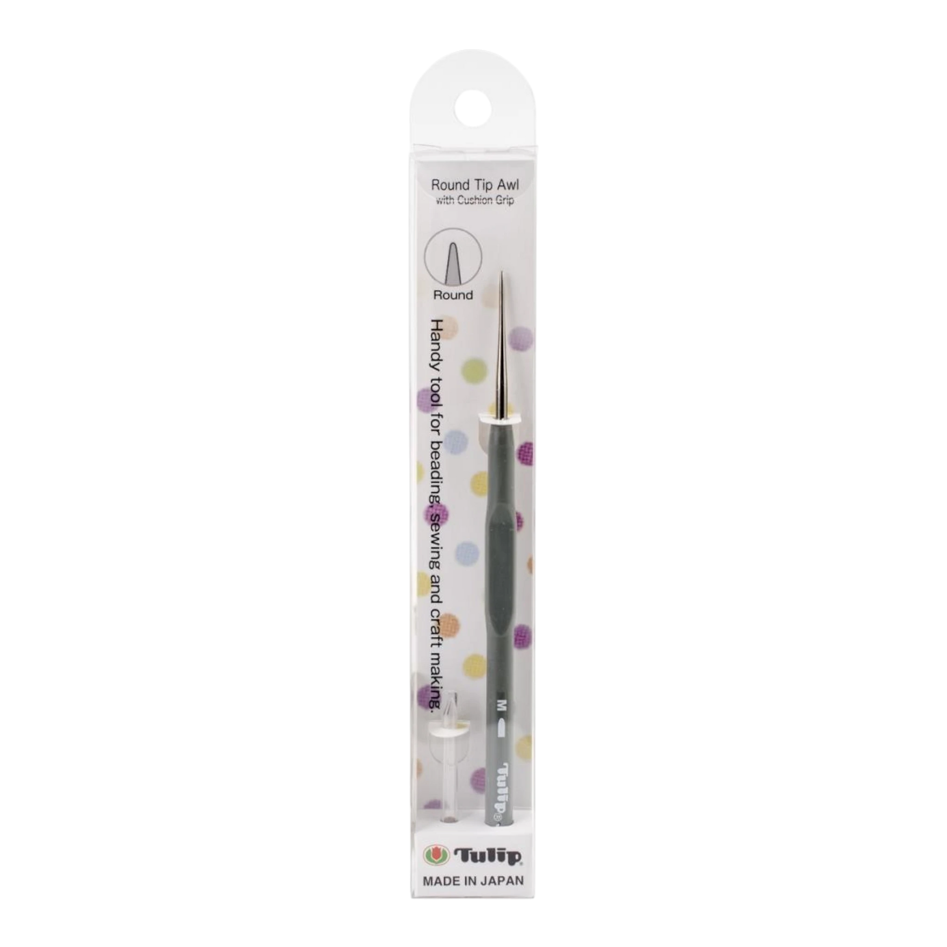 Tulip Fine Beading Awl - GRAY Cushion Grip | , bag making and craft work