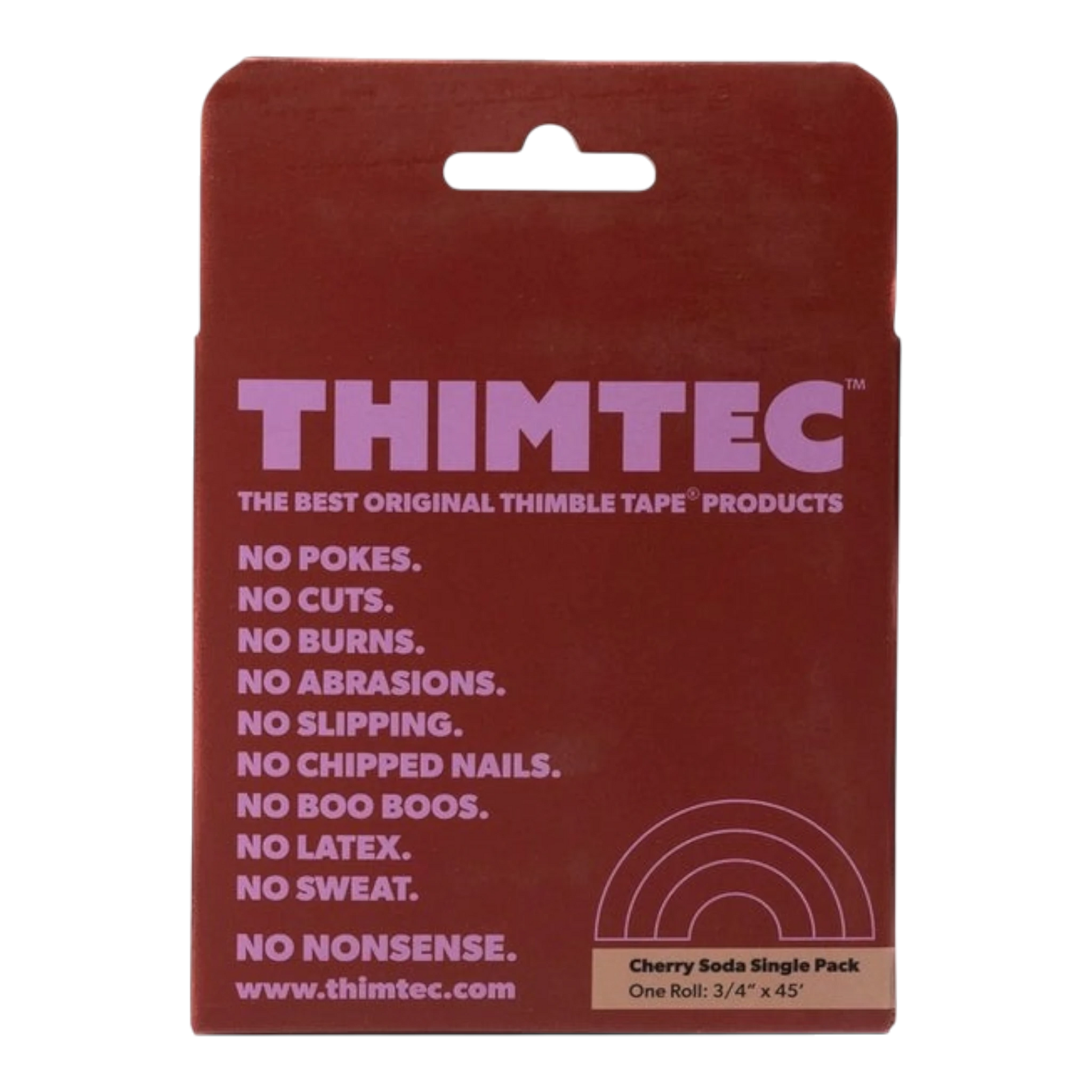 Thimtec Thimble Tape - Cherry Cola for hand sewing, quilting and needlework