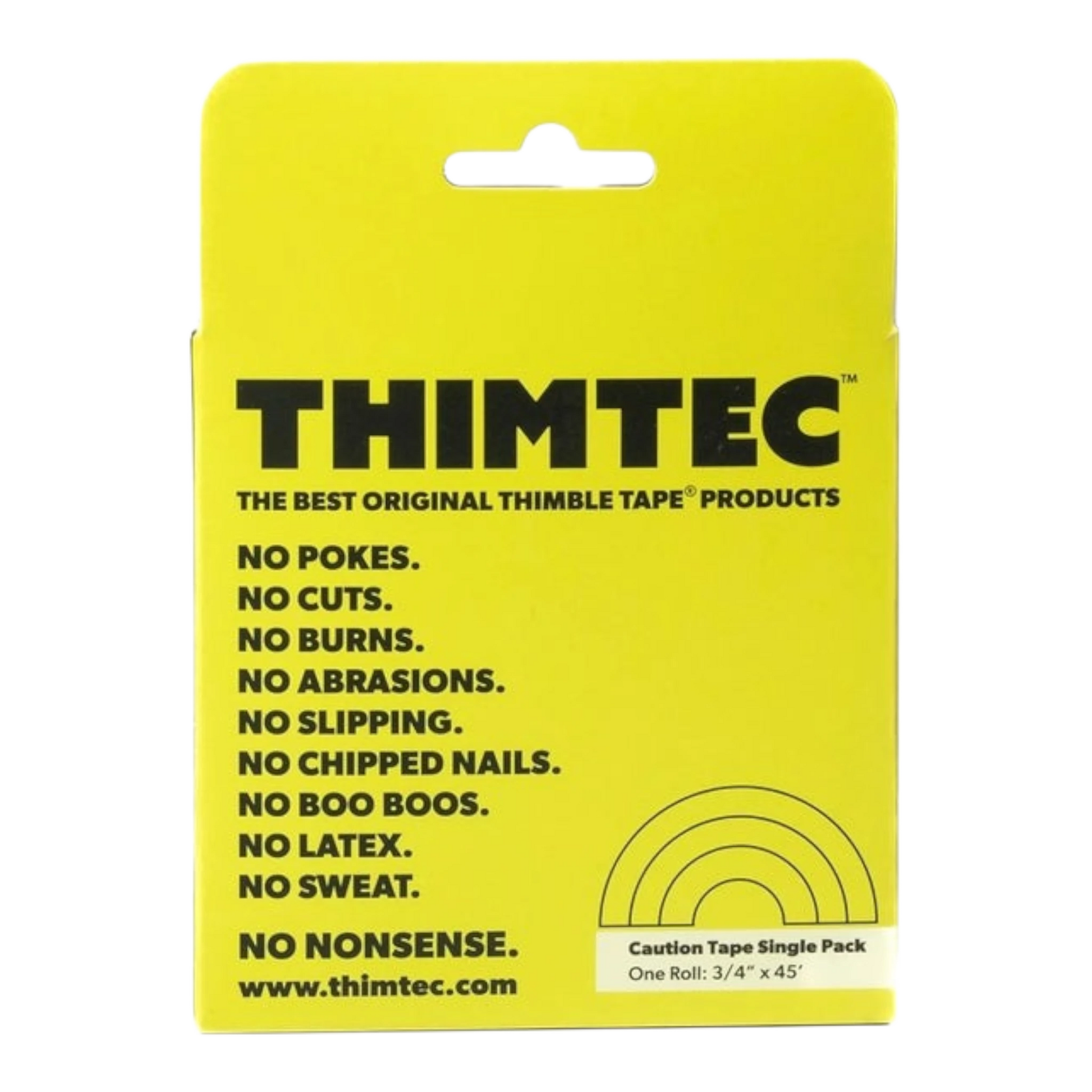 Thimtec Thimble Tape - Caution Tape for hand sewing, quilting and needlework