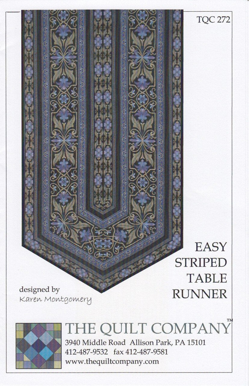 Easy Striped Table Runner Pattern , quilting and craft projects