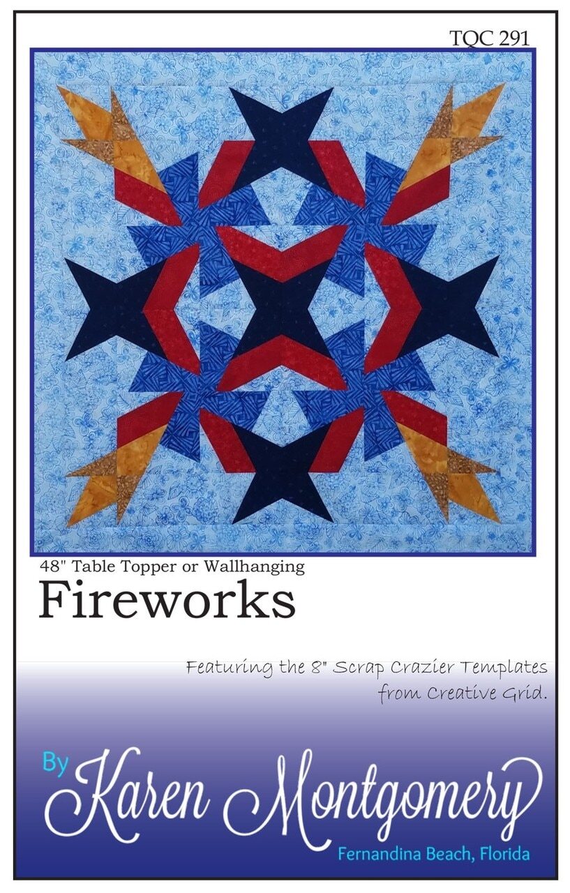 Fireworks Table Topper or Wall Hanging Pattern , quilting and craft projects