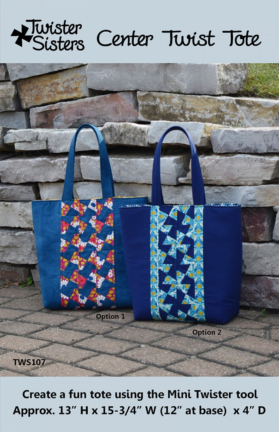 Center Twist Tote by Twister Sisters sewing and quilting product