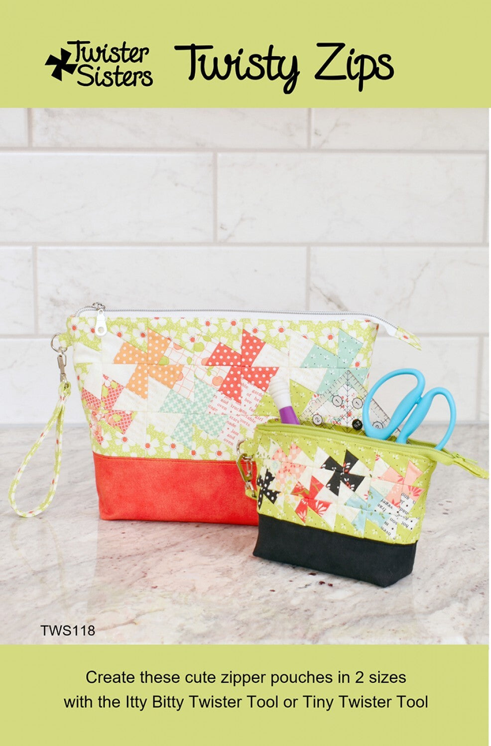 Twisty Zips by Twister Sisters TWS118 for bag making and sewing projects