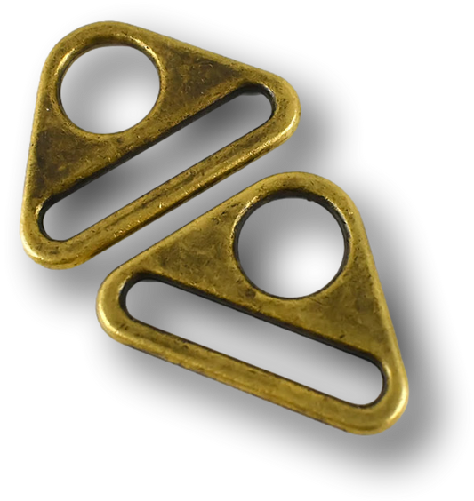 Triangle Rings - Antique 32 mm for bag making and sewing projects