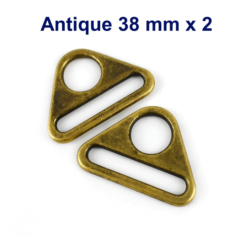 ETF Triangle Rings - Antique 38 mm for bag making and sewing projects