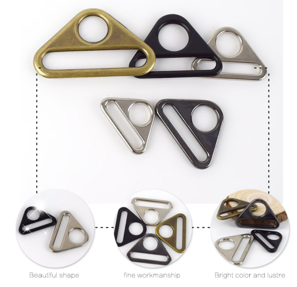 ETF Triangle Rings - Antique 38 mm for bag making and sewing projects