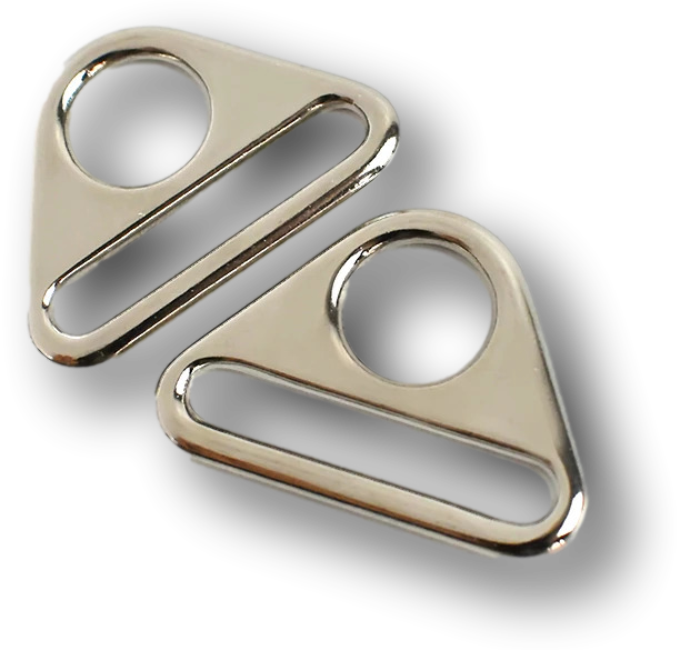 Triangle Rings - Gunmetal 32 mm for bag making and sewing projects