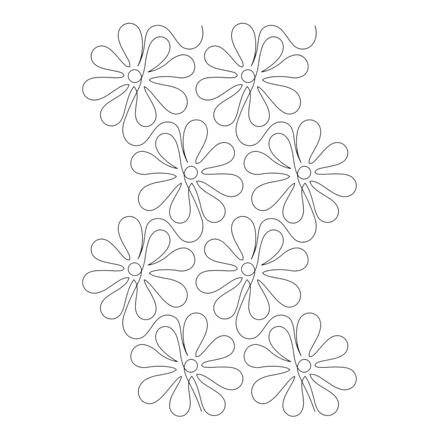Stencil - Apricot Moons Daisy Doodles Overall for precise cutting, marking and patchwork
