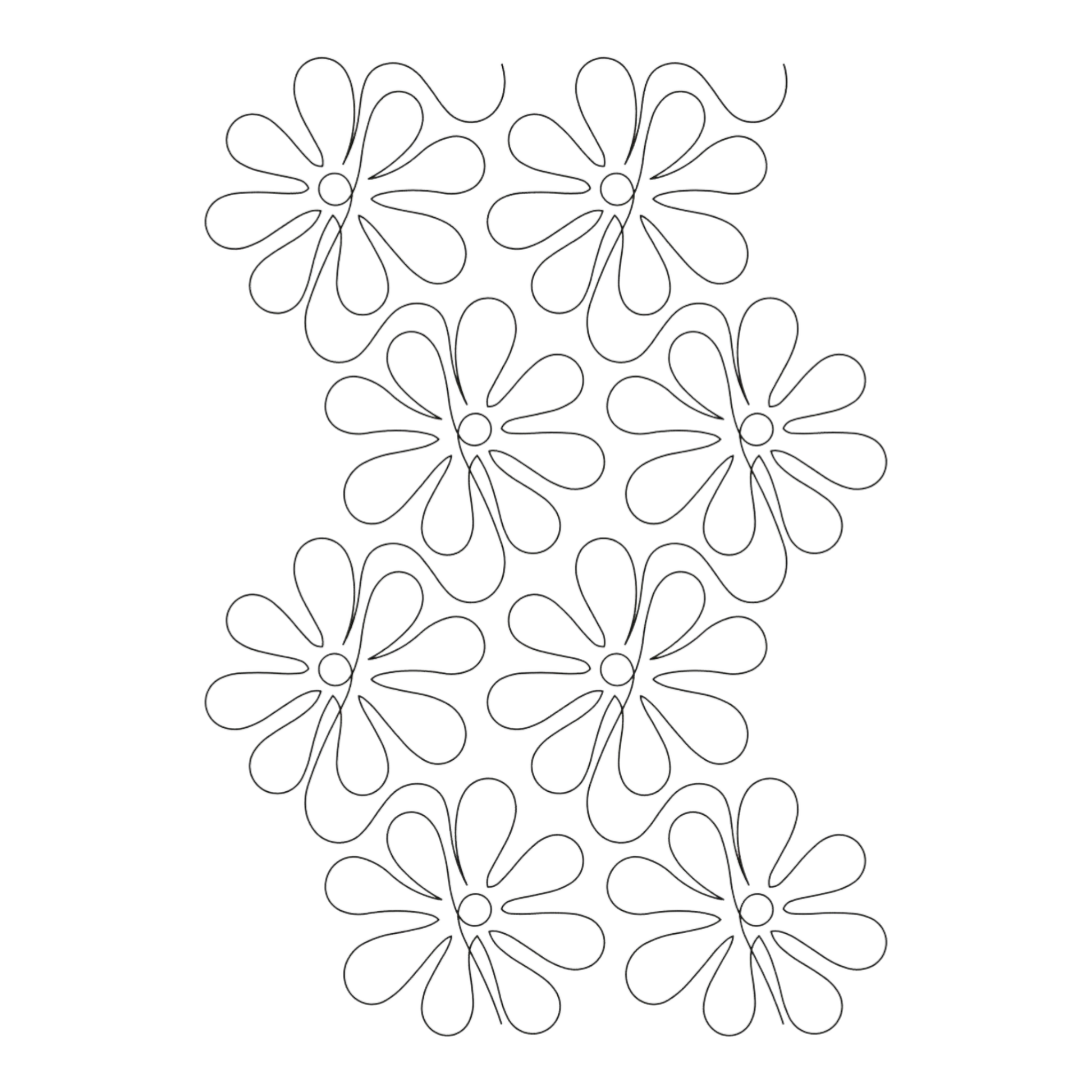 Stencil - Apricot Moons Daisy Doodles Overall for precise cutting, marking and patchwork