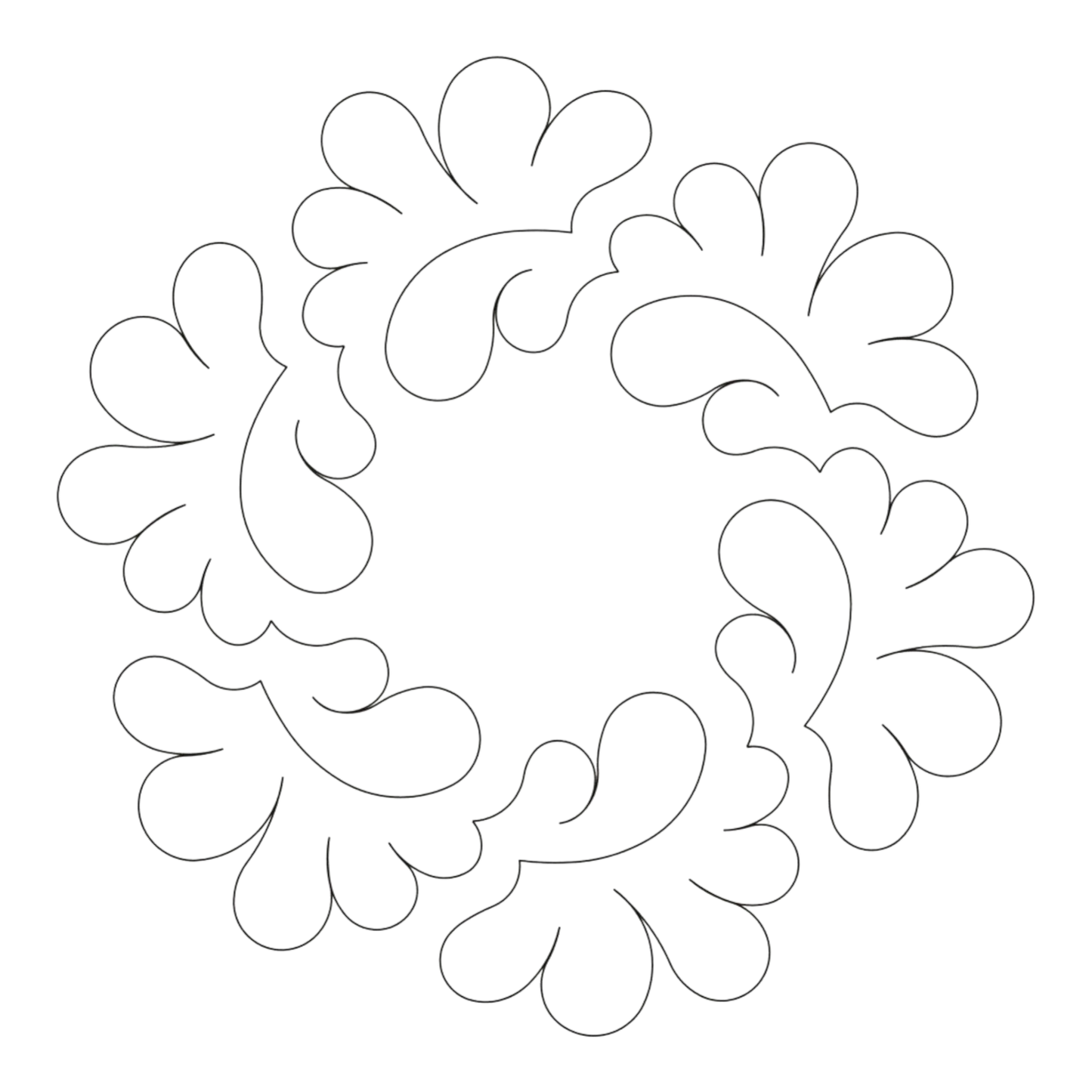 Stencil - WHIRLWIND Block for precise cutting, marking and patchwork