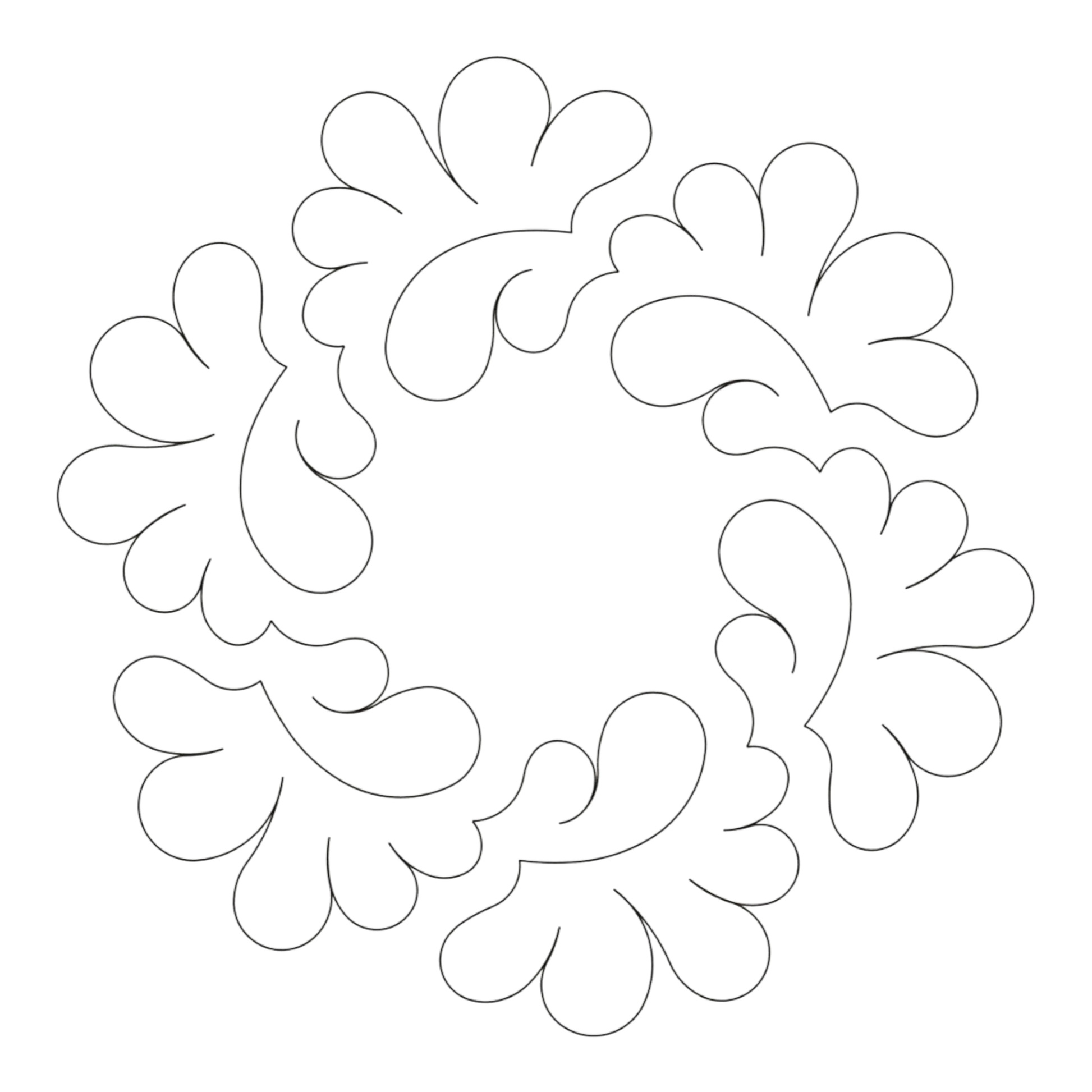 Stencil - WHIRLWIND Block for precise cutting, marking and patchwork