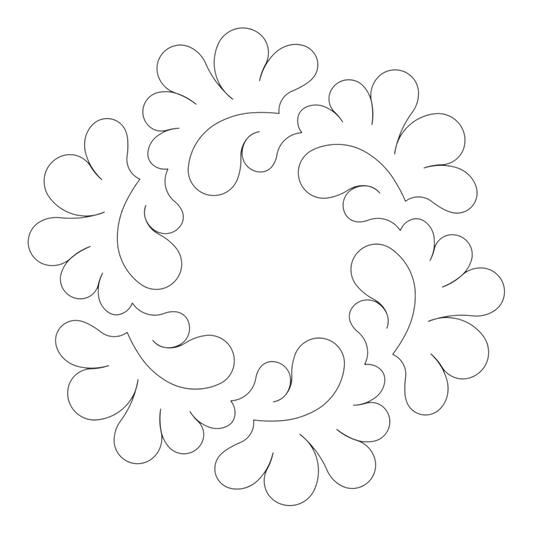 Stencil - WHIRLWIND Block for precise cutting, marking and patchwork