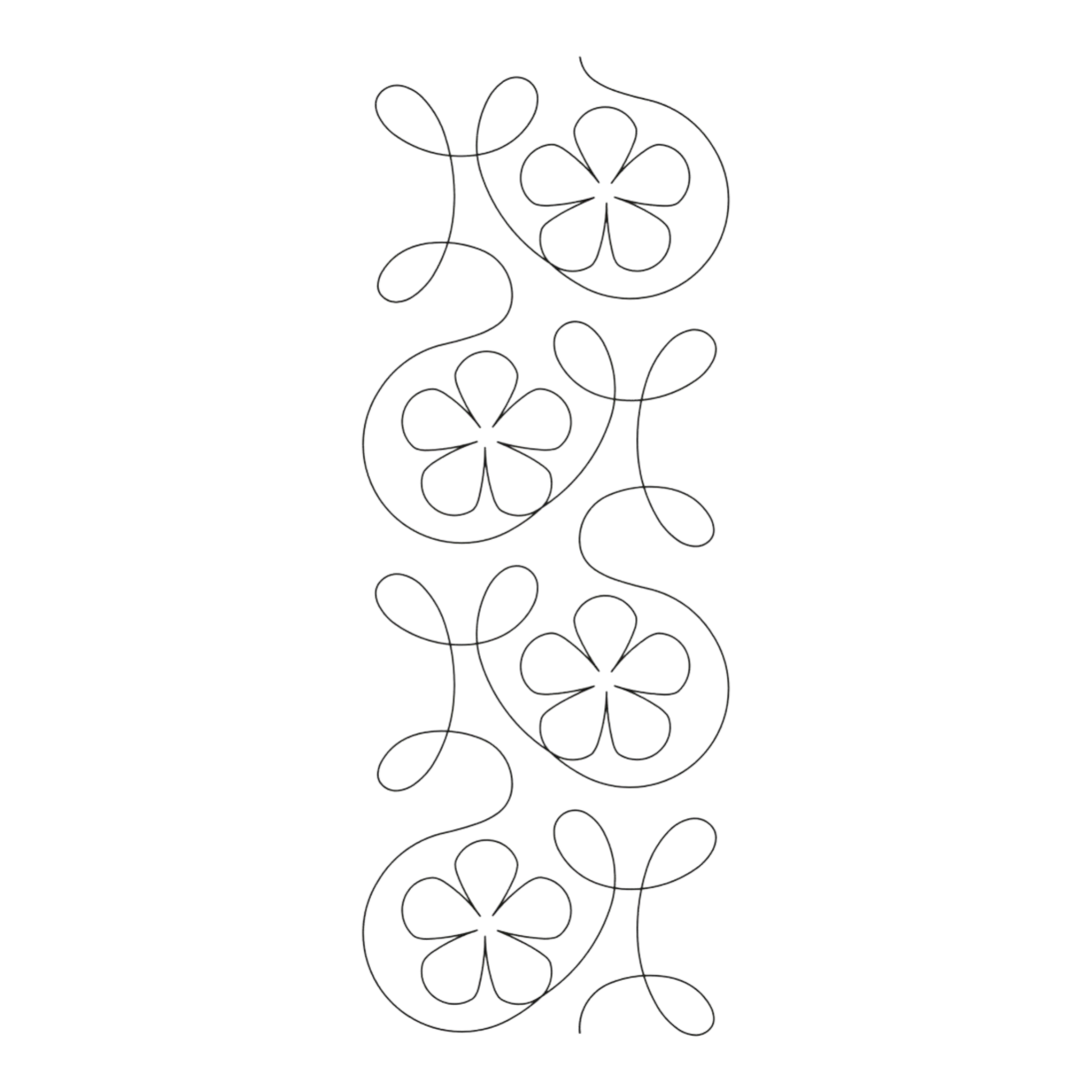 Ginger Flower Border Stencil for precise cutting, marking and patchwork