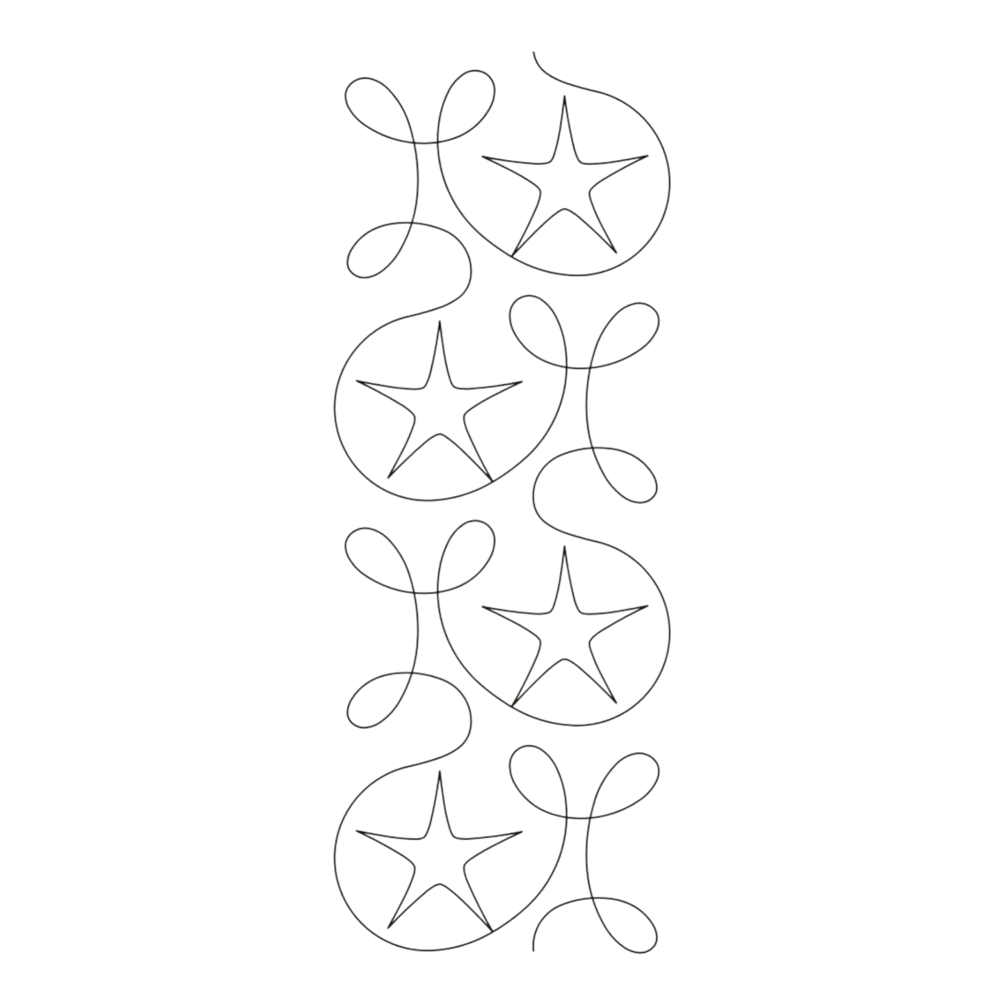 Ginger Star Border Stencil for precise cutting, marking and patchwork