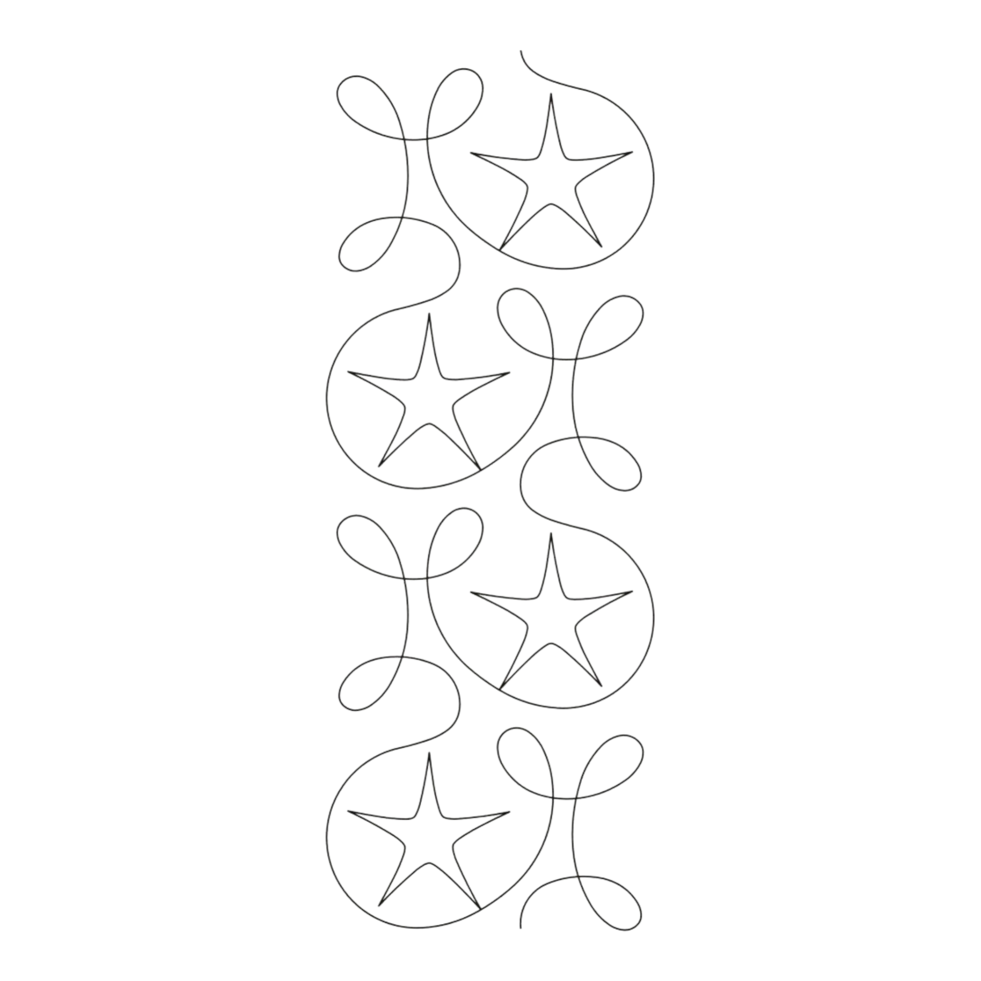 Ginger Star Border Stencil for precise cutting, marking and patchwork