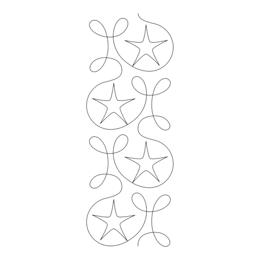 Ginger Star Border Stencil for precise cutting, marking and patchwork