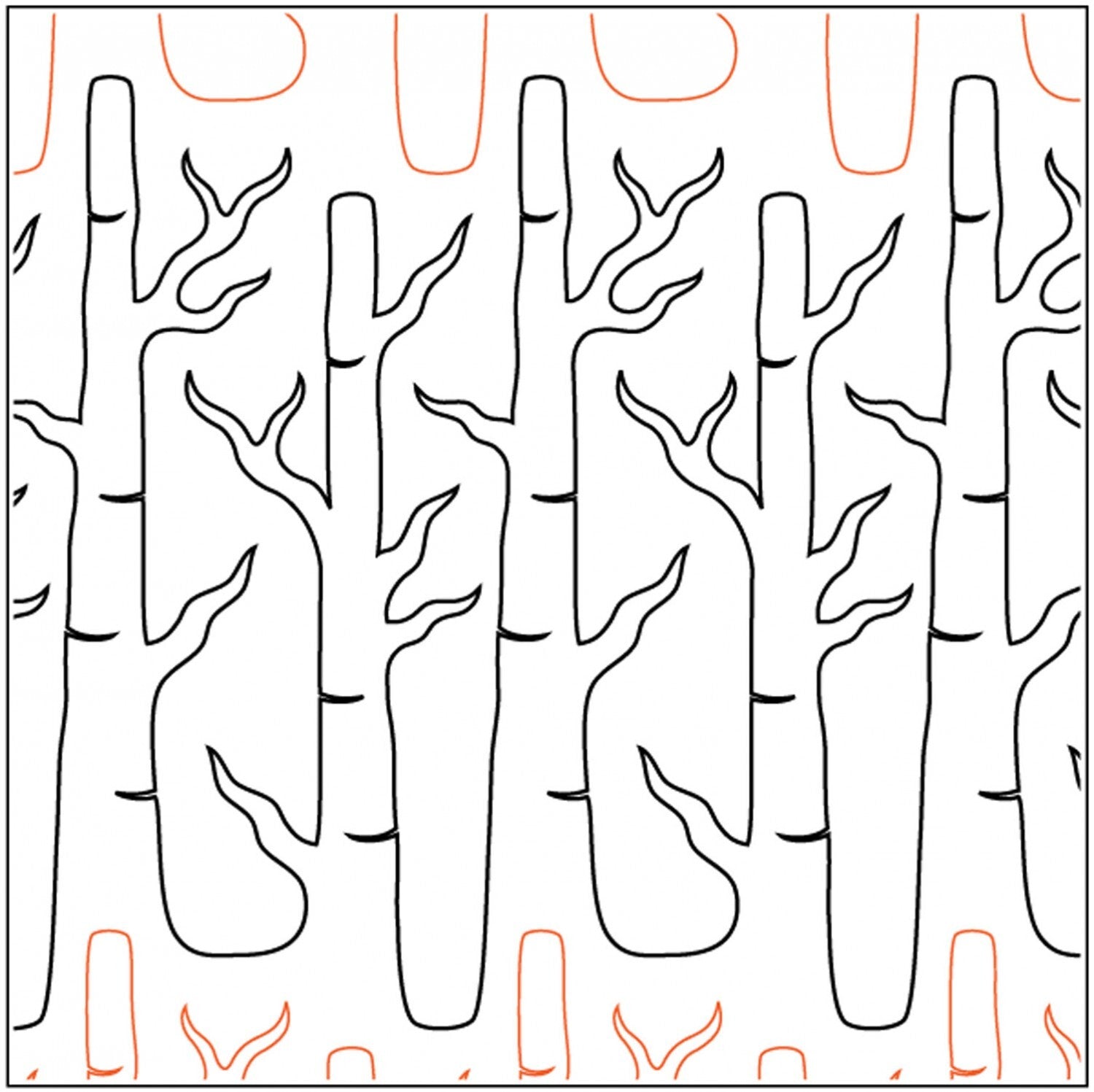 Paper Pantograph - 343 mm Winter Forest , pattern making and craft projects