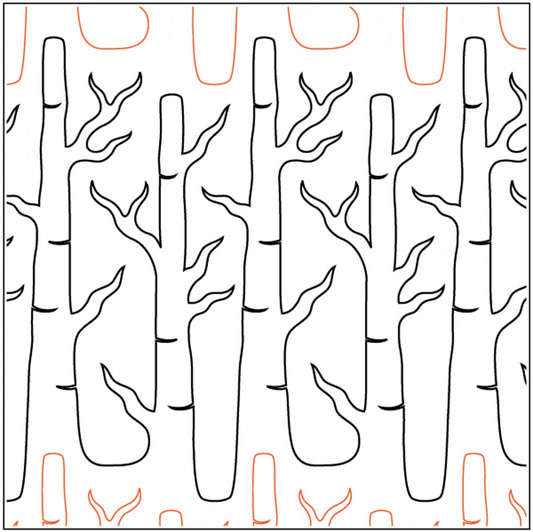 Paper Pantograph - 343 mm Winter Forest , pattern making and craft projects