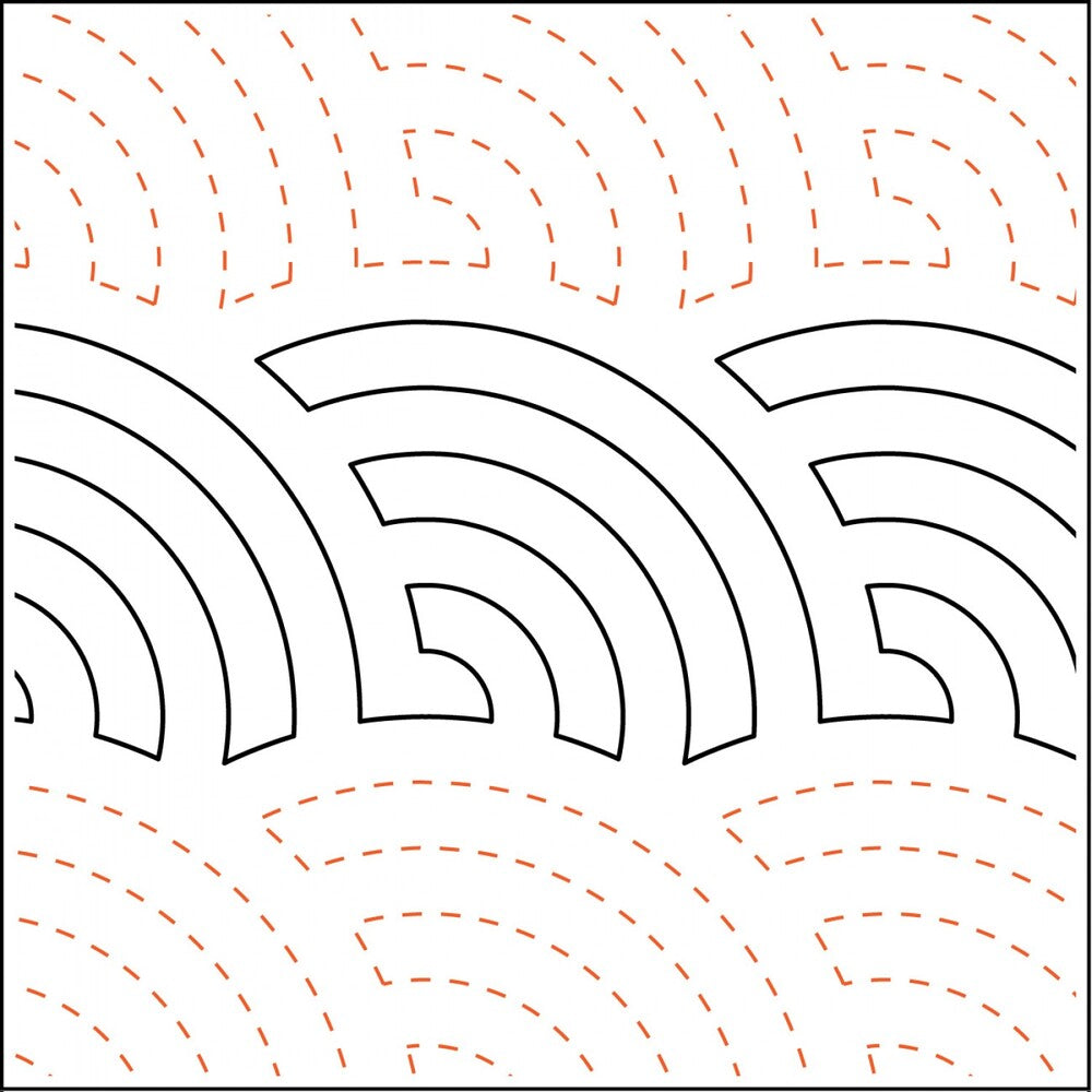 Continuous Baptist Fans Tear Away sewing and quilting product