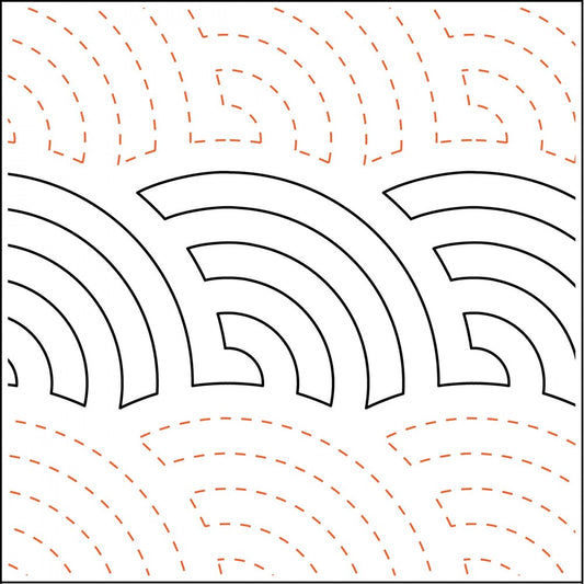 Continuous Baptist Fans Tear Away sewing and quilting product