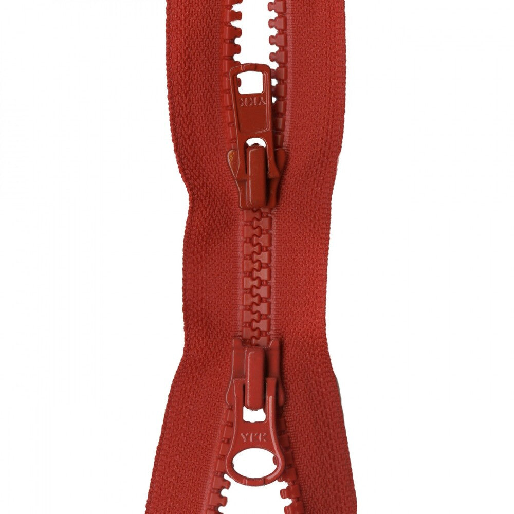 Vislon 2-Way Separating Zipper 762 mm RED for bag making and sewing projects