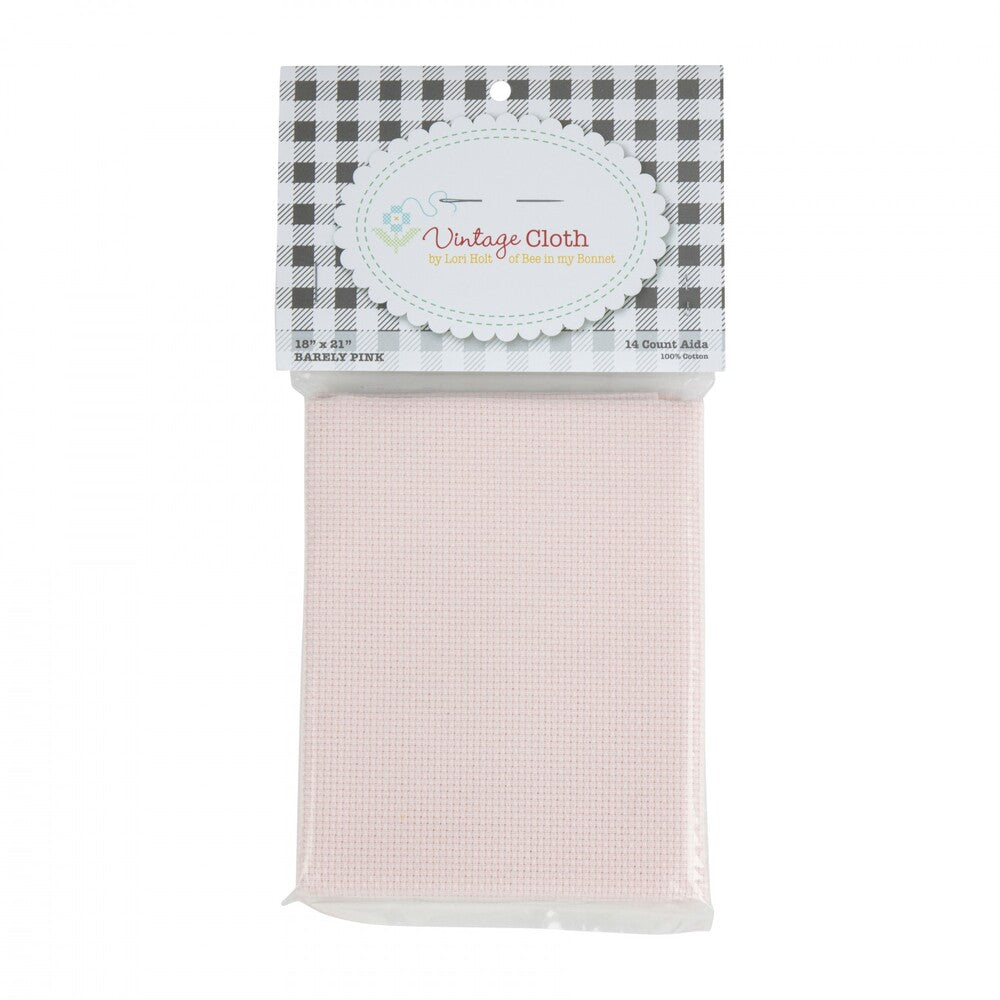 Lori Holt | Vintage Evenweave Cloth | 14 ct | Barely Pink , quilting and needlework