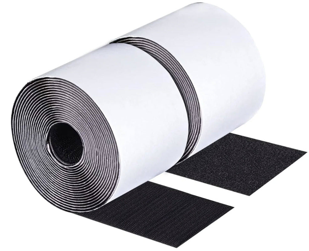 Hook & Loop - Hook N Loop Adhesive - Black 50 mm for closures, bag making and sewing projects