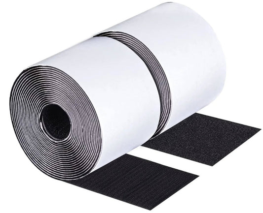 Hook & Loop - Hook N Loop Adhesive - Black 50 mm for closures, bag making and sewing projects