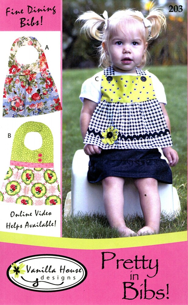 Pretty In Bibs Pattern , quilting and craft projects
