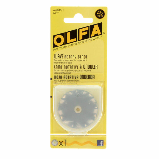 45mm Rotary Cutter Blade Wavy , quilting and fabric cutting