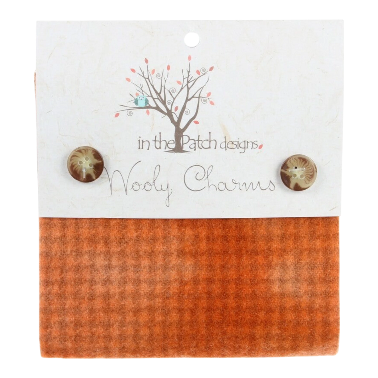 Wooly Charms Primitive Pumpkin - 5pc sewing and quilting product