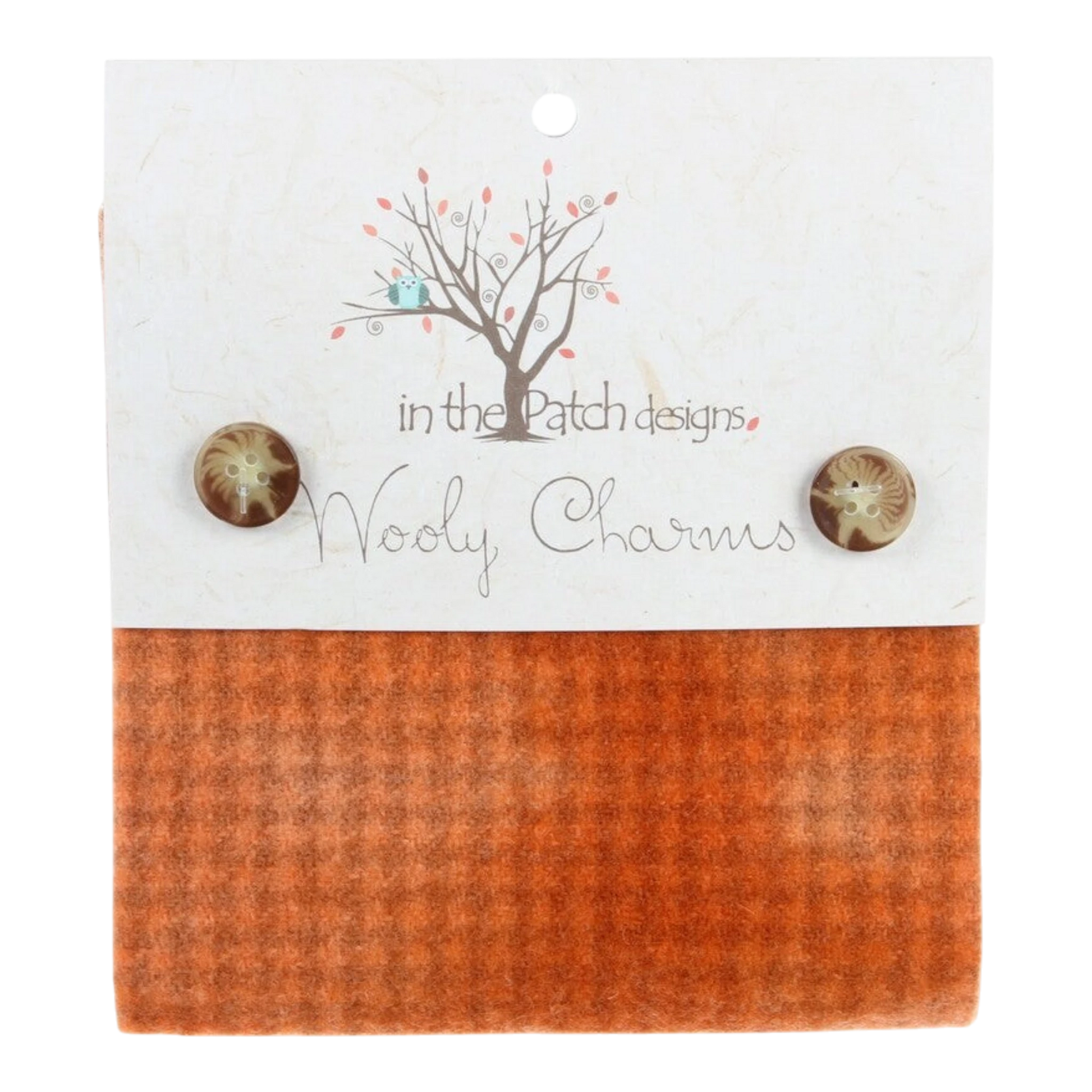 Wooly Charms Primitive Pumpkin - 5pc sewing and quilting product