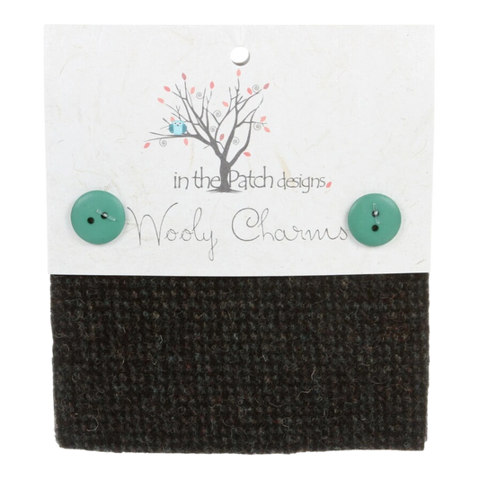 Wooly Charms BLACK - 5 in x 5 in - 5 pc