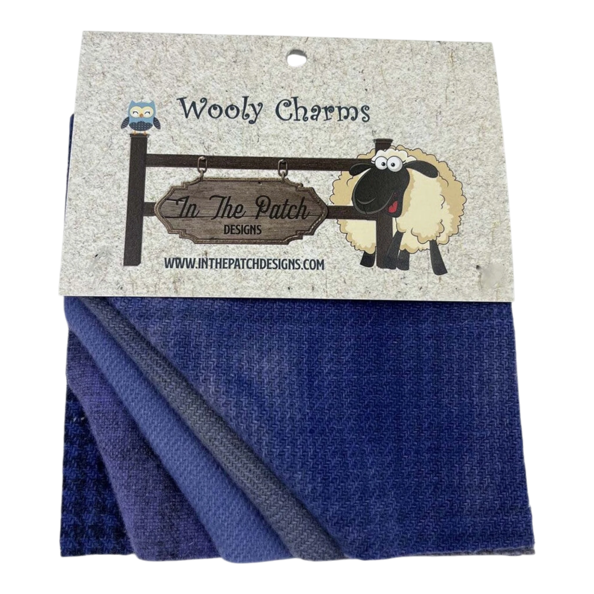 Wooly Charms WISTERIA 127 mm x 127 mm - 5pc sewing and quilting product