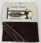 Wooly Charms Warm Brown felted wool squares by In The Patch Designs, five 5 inch x 5 inch pieces