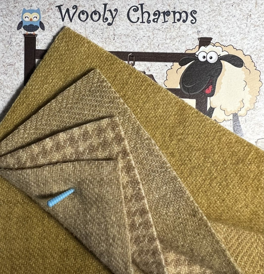 Wooly Charms Sandy Beach 127 mm x 127 mm - 5pc sewing and quilting product