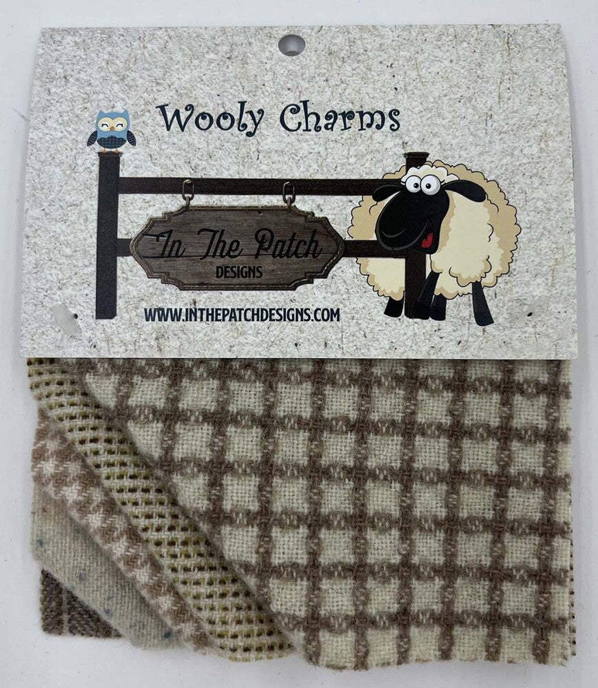 Wooly Charms Tans 127 mm x 127 mm - 5pc sewing and quilting product