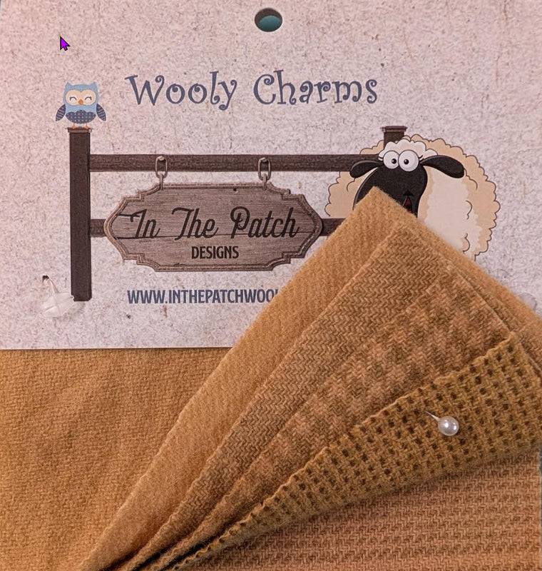 Wooly Charms Honey 127 mm x 127 mm - 5pc sewing and quilting product