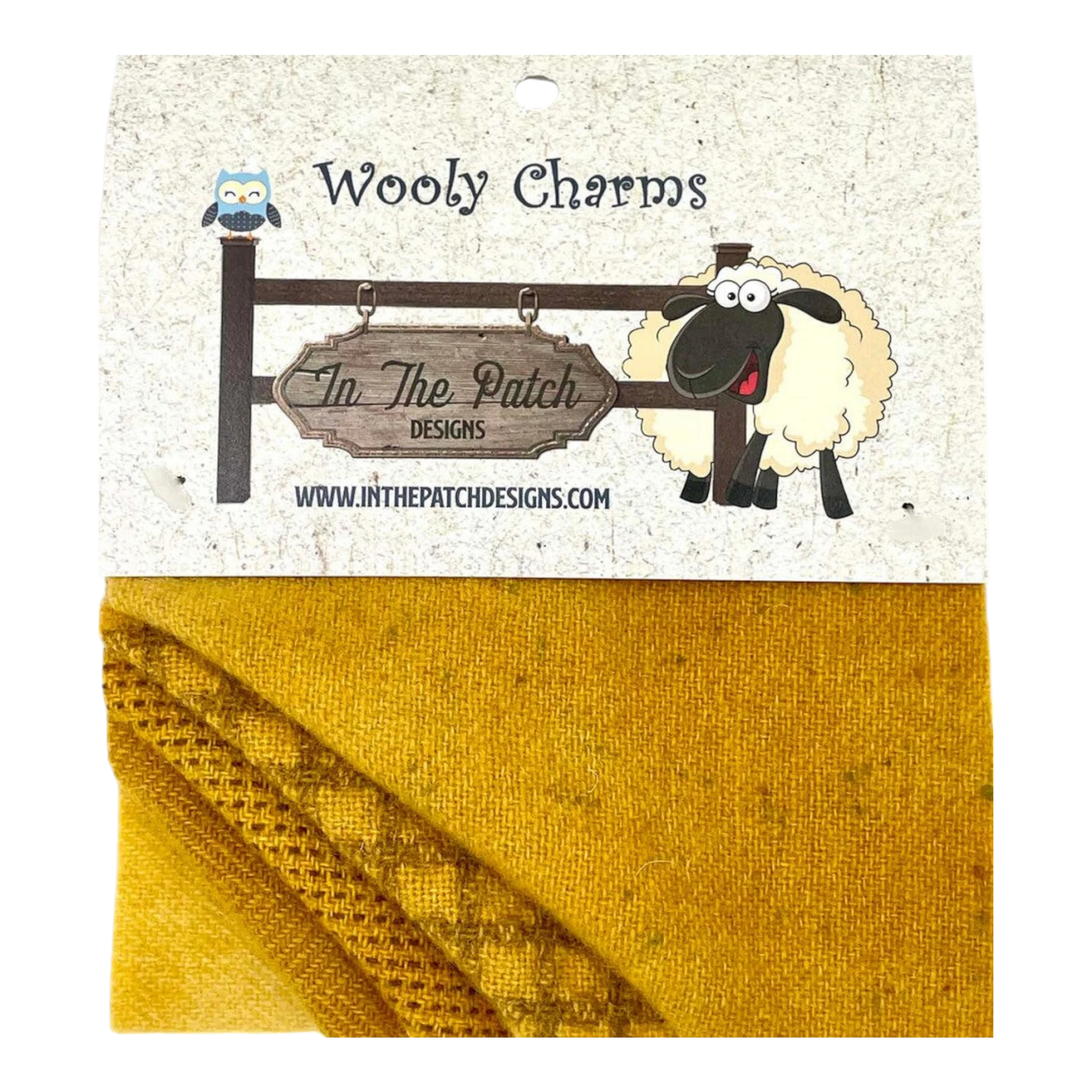 Wooly Charms CHEDDER 127 mm x 127 mm - 5pc sewing and quilting product