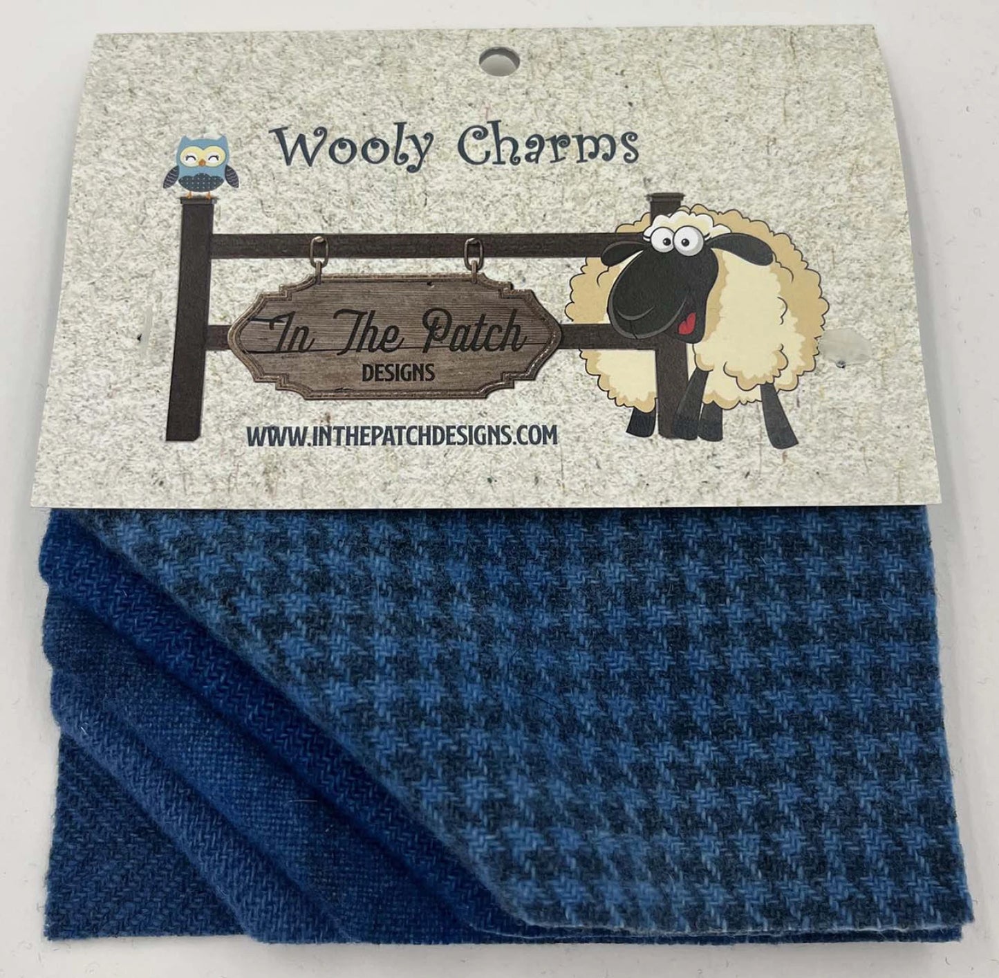 Wooly Charms Prairie Blue - 5 in x 5 in - 5 pc