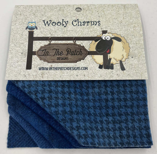 Wooly Charms Prairie Blue - 5 in x 5 in - 5 pc