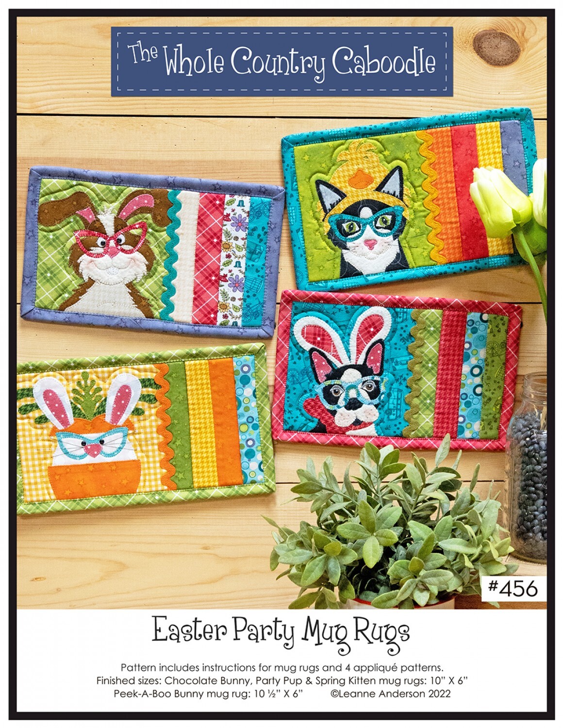 Easter Party Applique Mug Rugs Pattern , quilting and craft projects