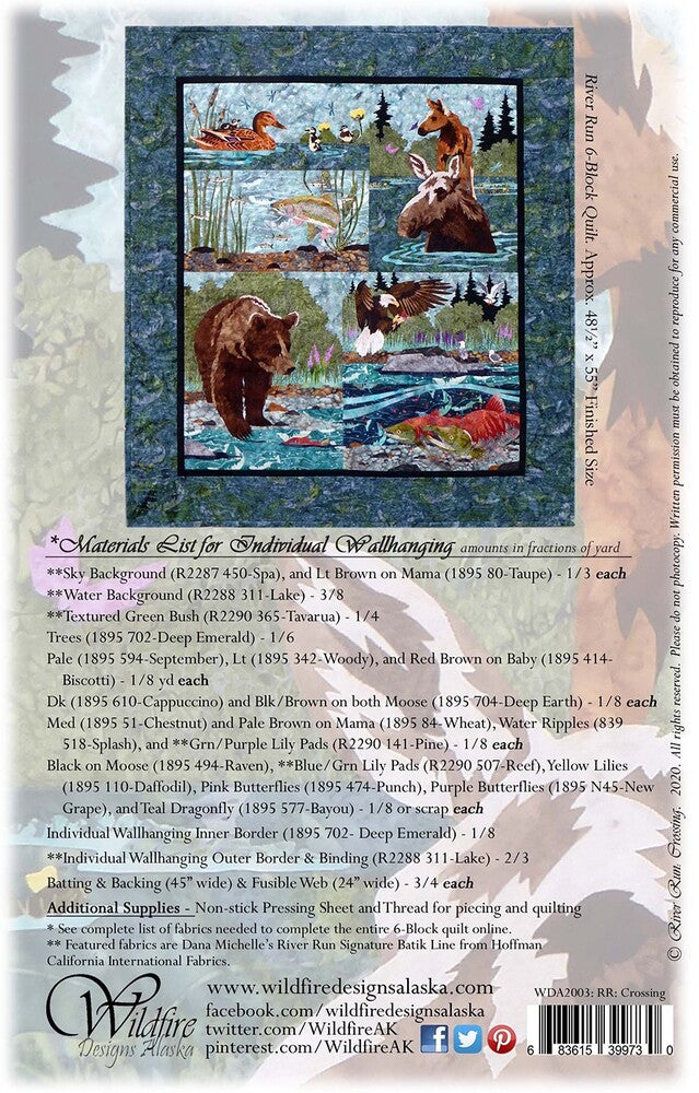 River Run - Applique Crossing Wall Hanging Pattern , quilting and craft projects