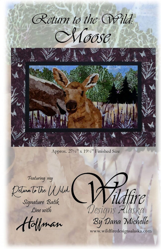Return to the Wild: Applique Moose Wall Hanging Pattern , quilting and craft projects
