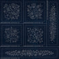 Sashiko AustralianWildflower Collection - 6 Designs - INDIGO , piecing and stitching